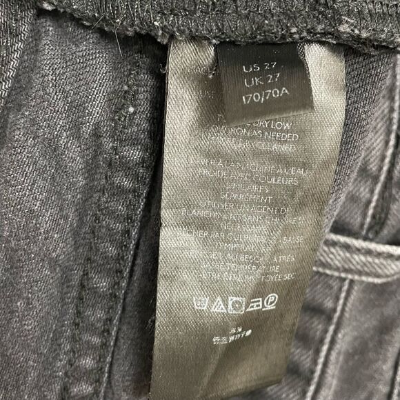 Free People We The Free Maggie Jean Shorts Montero Black Destroyed Wash Size 27 - Picture 10 of 14